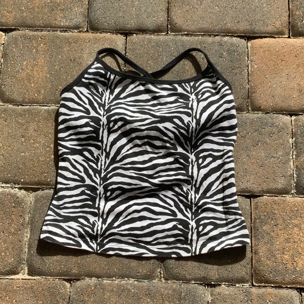 OTOMIX ZEBRA PRINT SPORTS TOP, SIZE SMALL